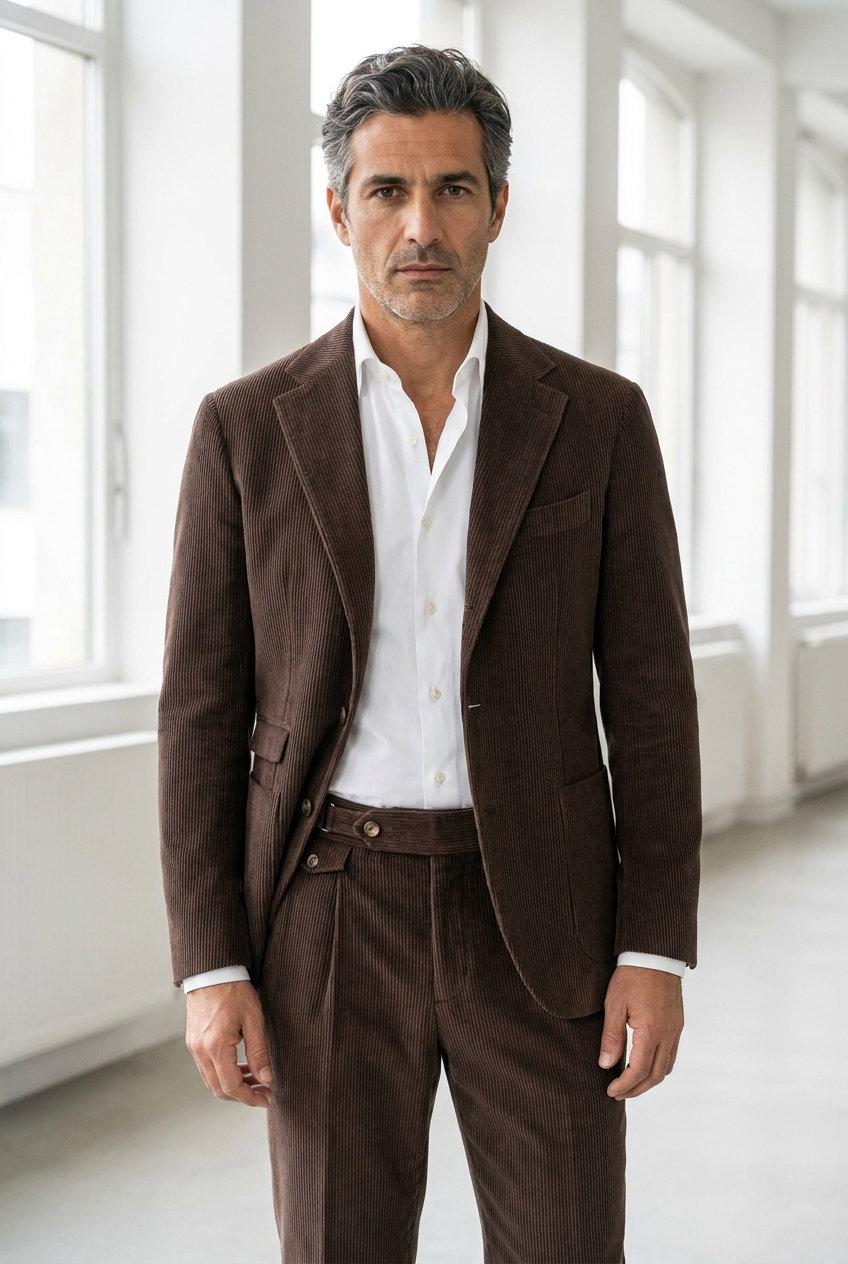 Anzug – CORDUROYS & MOLESKIN, Brown 8 Wale Corduroy