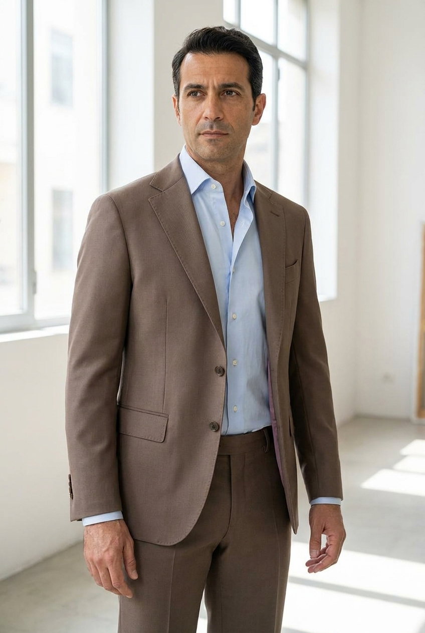 Anzug – PERMANENT HERITAGE, Dieser Stoff besteht aus 100% Wolle und bietet eine angenehme Haptik. Ideal für hochwertige Anzüge und elegante Bekleidung im Business-Bereich.