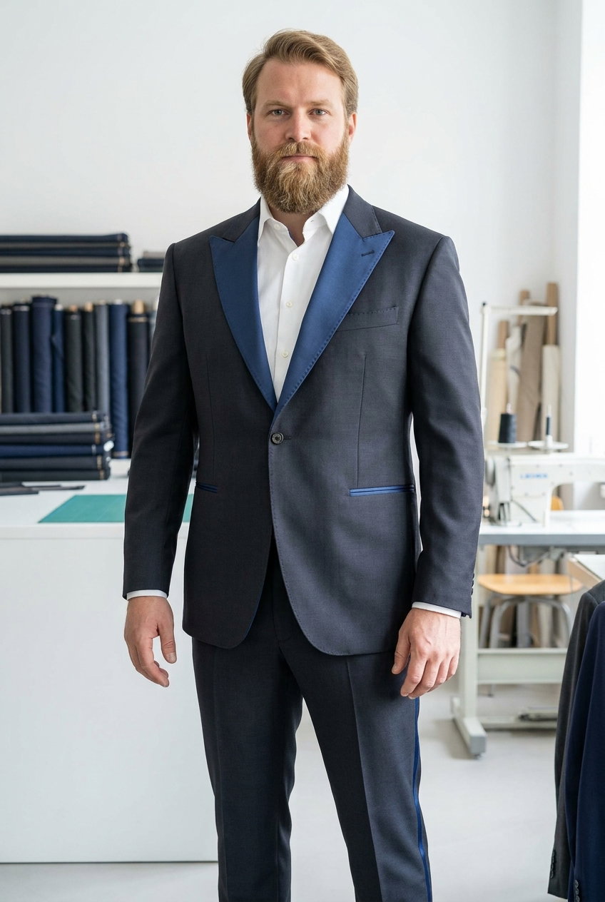 Anzug – PERMANENT WORLD OF MOHAIR, Dieser Stoff aus 84% Wolle und 16% Mohair bietet eine angenehme Haptik und eignet sich hervorragend für elegante Bekleidung. Die dunkelgraue Farbe macht ihn vielseitig einsetzbar.
