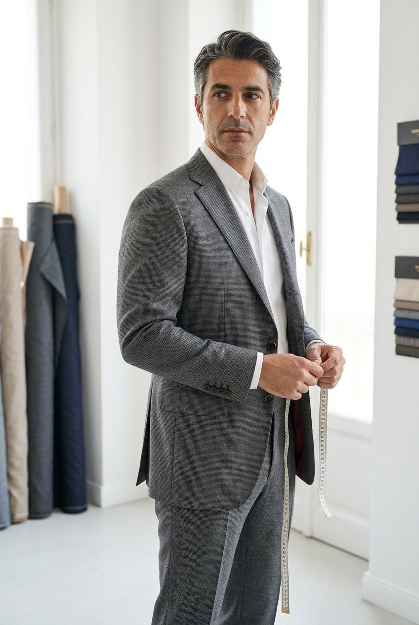 Anzug – BESPOKE #31, Grey Micro Weave